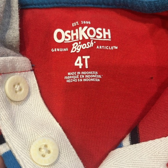 Carter’s Red Long-Sleeve Hooded Shirt & Old Navy Dark Blue Cargo Joggers Size 4T - Picture 5 of 11